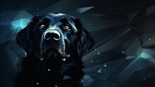 Abstract Dark Background With Black Dog