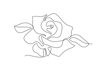 Wall Mural - Rose. One line