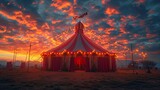 Fototapeta  - Ringling Bros Circus Tent Generative AI
