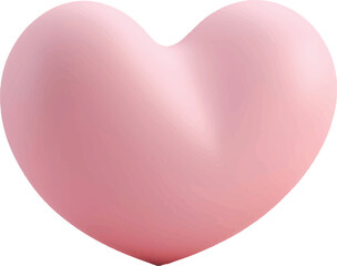 Wall Mural - pink heart isolated on white background