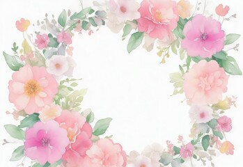  Beautiful floral frame background with flower