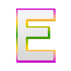 Fototapete - Gaming pop alphabet letters from A to Z, isolated on transparent background, uppercase. This is a part of a set which also includes numbers and symbols