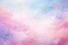 A Watercolor Background With Blue And Pale Pink Clouds
