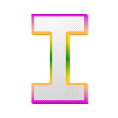 Fototapete - Gaming pop alphabet letters from A to Z, isolated on transparent background, uppercase. This is a part of a set which also includes numbers and symbols