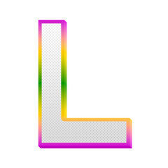 Fototapete - Gaming pop alphabet letters from A to Z, isolated on transparent background, uppercase. This is a part of a set which also includes numbers and symbols