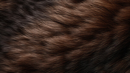 Wall Mural - texture of long brown natural luxurious fur closeup