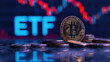 Crypto and bitcoin exchange traded fund or spot price ETF funds application gets approved and listed for institutions investment on stock exchanges concept