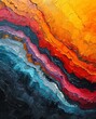 Abstract Colorful Textural Waves
