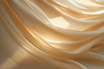 Poster - Soft shadows on o a cotton fabric. Background image. Created with Generative AI technology