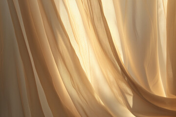 Poster - Soft shadows on o a cotton fabric. Background image. Created with Generative AI technology
