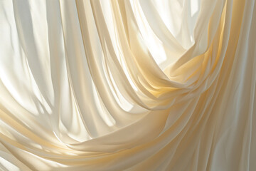 Poster - Soft shadows on o a cotton fabric. Background image. Created with Generative AI technology