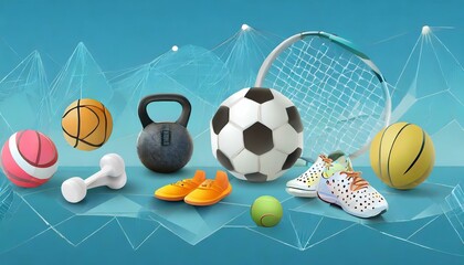  Sport and recreation for healthy life style concept.