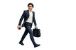 © muse studio - A man in a formal suit is seen heading to his workplace. The background is clear.