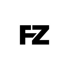 Letter F and Z, FZ logo design template. Minimal monogram initial based logotype.