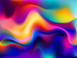 Abstract liquid holographic gradient shape. Colorful 3D Vector background.