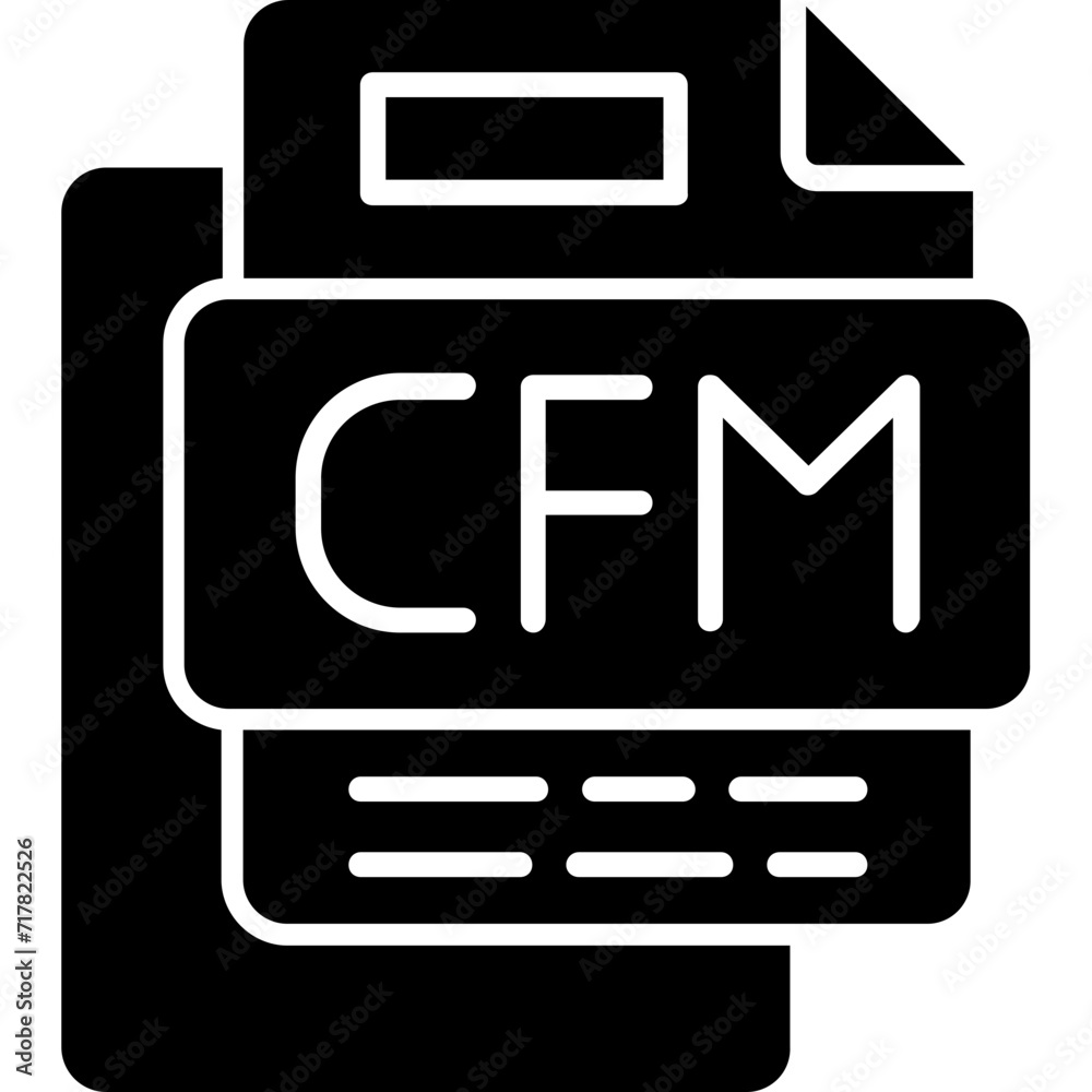 CFM File Icon Stock Vector | Adobe Stock