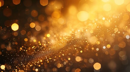 Wall Mural - golden focus lights with sparkle dust background