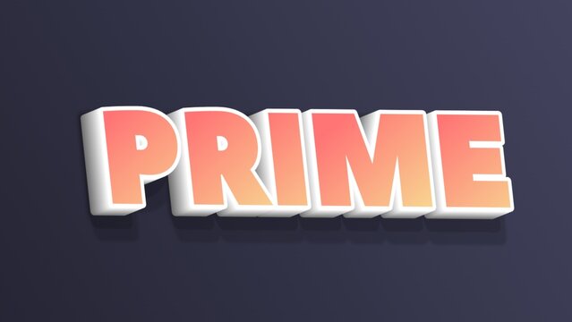 3D Prime text banner art