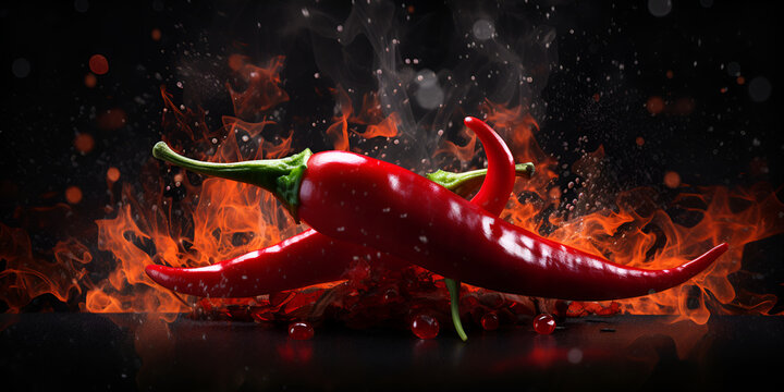 photo illustration of hot and smoky chili peppers