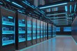 3d lowpolygon server room rendering illustration on mobile  transportation online  futuristic element for premium product.AI generated