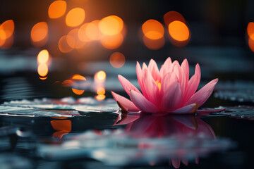 Poster - Water lily in water
