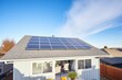 solar panels on a suburban house roof