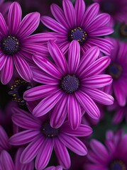 Wall Mural - Purple daisy flowers