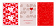 © KKK - Heart shape poster set postcards love pattern line graphic design holiday valentine date couple beautiful present minimal simple lovely abstract template flyer cover red pink decoration paper artwork
