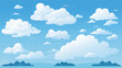 Cartoon clouds illustration vector