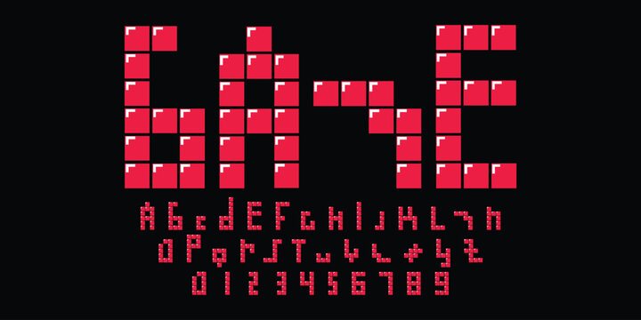 Playful  font design, childish alphabet letters and numbers vector illustration