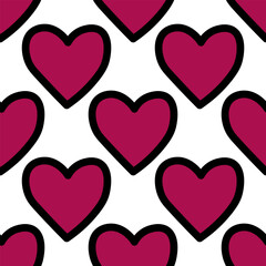 Wall Mural - Valentines hearts seamless pattern. Valentine's day. Background for gift boxes, wrapping paper, wallpapers, textiles, papers, fabrics