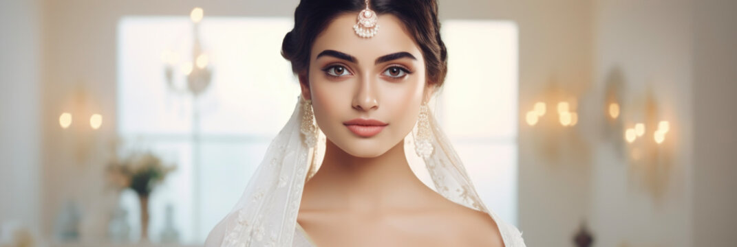 Portrait of a Hindu bride girl
