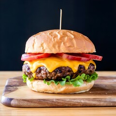 Sticker - hamburger on a plate