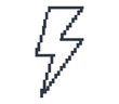 © DGIM studio - Pixel lightning vintage logotype monochrome