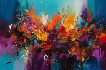 Wall Mural - vibrant painting. Generative AI