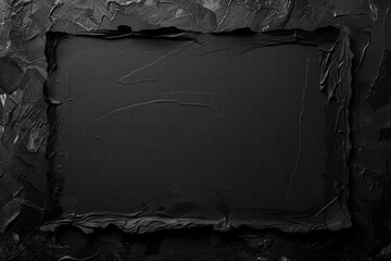 Poster - Black painted paper canvas. Background image. Created with Generative AI technology