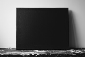 Poster - Black painted paper canvas. Background image. Created with Generative AI technology