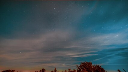 Wall Mural - flying white clouds on the summer sky time laps