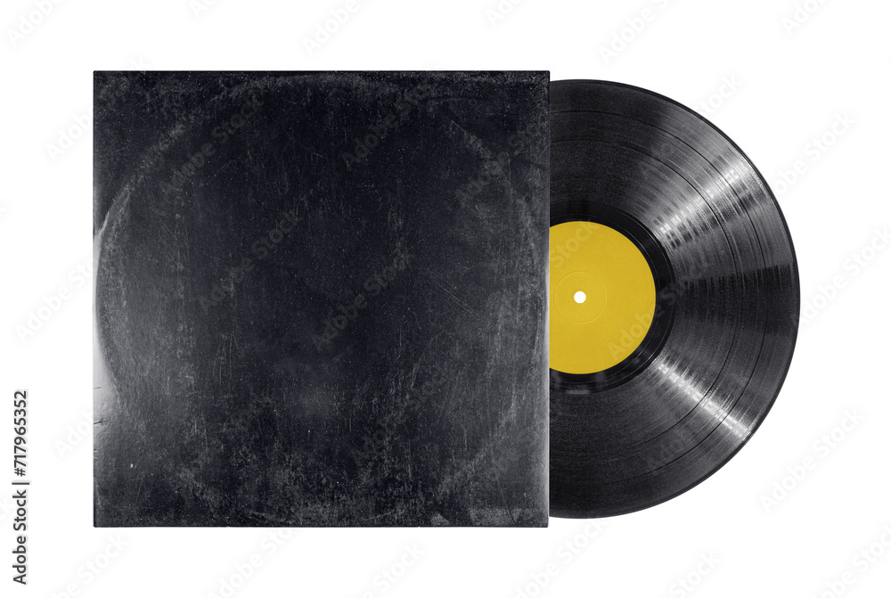 Vinyl Record Album EP Cover Texture Mockup. Realistic paper overlay ...