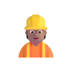 Sticker - Construction Worker: Medium Skin Tone