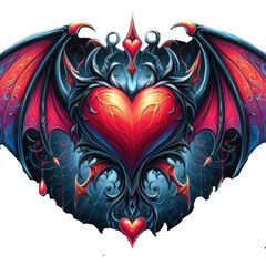 Wall Mural - valentines gothic heart in the dark