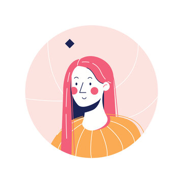 Students avatar in cartoon design. This illustration presents a skillfully designed avatar of a young person, tailored for educational purposes. Vector illustration.