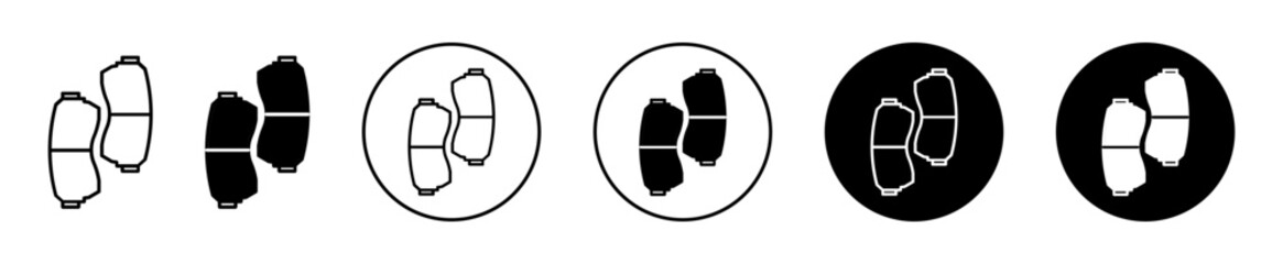 Poster - car brake pad vector icon set collection. car brake pad Outline flat Icon.