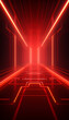 Neon Red Futuristic Background