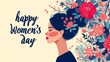 International Women's Day poster template , typography 