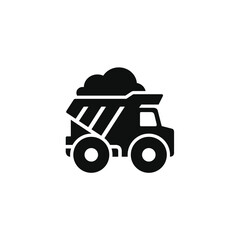 Wall Mural - Dump truck icon isolated on transparent background