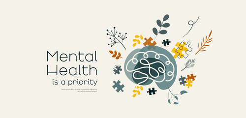 Wall Mural - Mental Health is a priority.