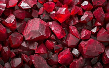 Macro photo of the red ruby group.