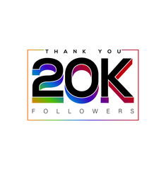 20k followers thanks icon