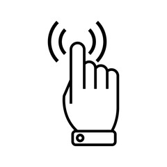 Poster - hand shaped click cursor vector icon